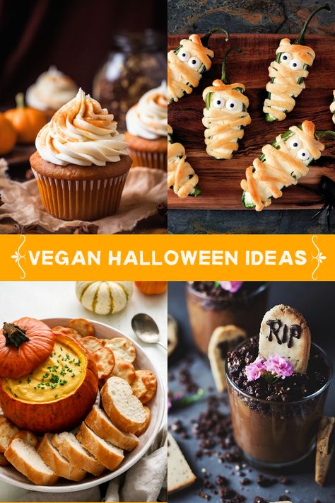 Looking for the perfect Halloween party foods? This collection of vegan Halloween ideas will help inspire you! Halloween Vegan Appetizers, Halloween Vegan Snacks, Vegan Halloween Party Food, Halloween Vegan Food, Vegan Halloween Appetizers, Vegan Halloween Treats, Pumpkin Fondue, Vegan Halloween Recipes, Halloween Party Foods