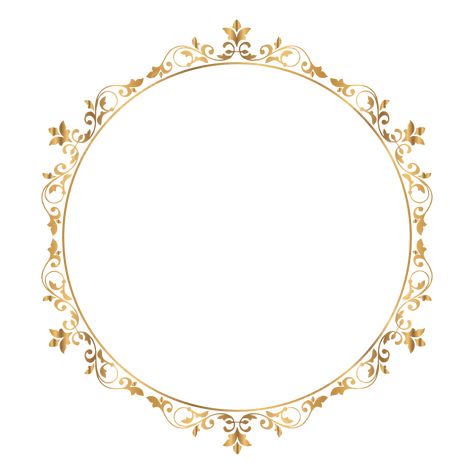 Circle Frame Design, Golden Circle Frame, Frame Vector Design, Royal Frame, Gold Circle Frames, Frame Circle, Indian Wedding Invitation Card Design, Gold Png, Flower Graphic Design