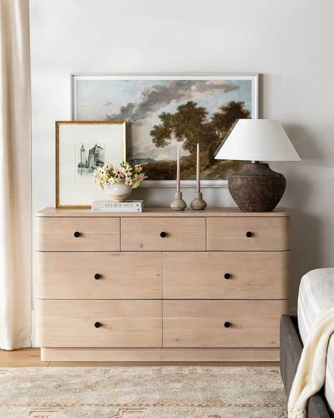 16 Transitional Dresser Decor Ideas » Lady Decluttered Dresser Wall, Dresser Decor Bedroom, Transitional Dresser, Beverly Hill, Dresser Design, Dresser Top, Mcgee & Co, Dresser Decor, Bedroom Dressers