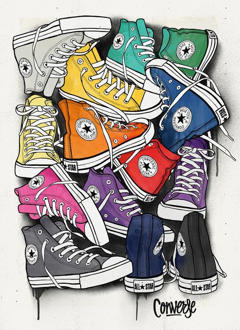 숲 사진, Illustration Kunst, Sneaker Art, Art Pop, Art And Illustration, Shoe Art, Art Plastique, 그림 그리기, Art Classes