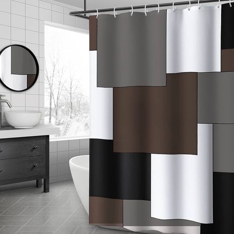 Bathroom Accessories Decor, Shower Curtain Modern, Brown Shower Curtain, Green Shower Curtain, Elegant Shower Curtains, Green Bathroom Decor, Bathroom Curtain Set, Gray Bathroom Accessories, Cute Shower Curtains