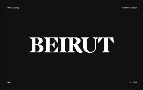 Beirut Thick Serif Font, Serif Logotype, Display Serif Font, Contemporary Serif Font, Fancy Fonts Alphabet, High Contrast Serif Font, Bold Serif Fonts, Bold Sans Serif Fonts, Popular Free Fonts