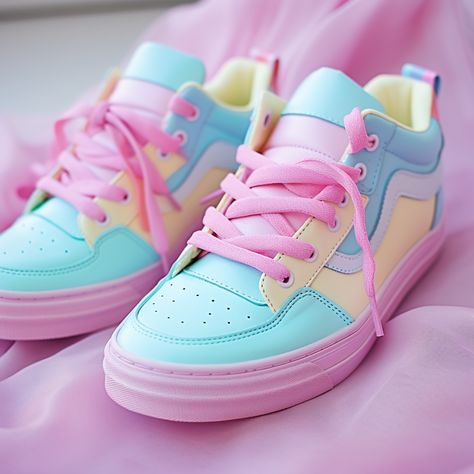 Knitting Kawaii, Pastel Clothing, Pastel Shoes, Cream Pastel, Pastel Accessories, Object Heads, 90s 00s, Crazy Shoes, Clothing Ideas