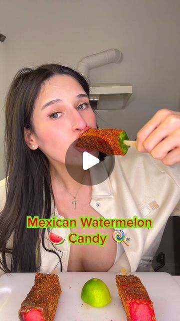 Watermelon Fruit Roll Up, Mexican Fruit Roll Up, Watermelon Snack Ideas, Watermelon Wrapped In Fruit Roll Up, Watermelon And Chamoy, Watermelon Fruit Roll Up Recipe, Chamoy Popsicles, Watermelon Fruit Roll Up Chamoy, Tajin Snacks