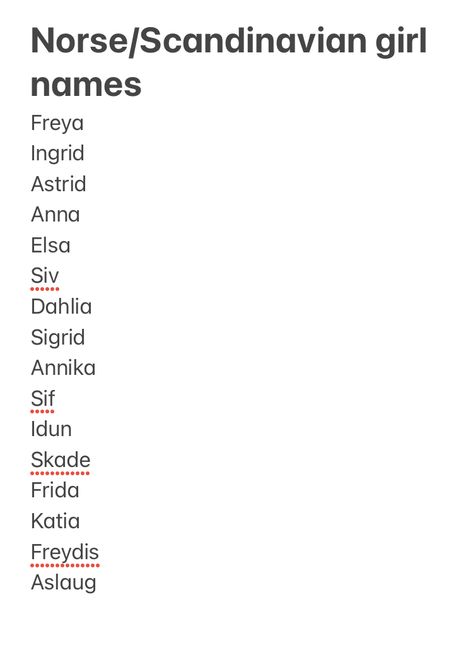 The sweetest names pls follow for more Foreign Names, Norwegian Names, Elf Names Girl, Viking Names And Meanings, Norse Names And Meanings, Viking Names Girl, Royalty Names, Norwegian Names And Meanings, What Is Your Viking Name