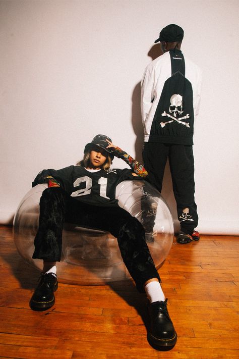 Mitchell & Ness x mastermind JAPAN Collection | HYPEBEAST Mastermind Japan, Retro Jersey, Vintage Sportswear, Skull Logo, Big Face, Black Baseball Cap, Vintage Football, Mitchell & Ness, Football Jerseys