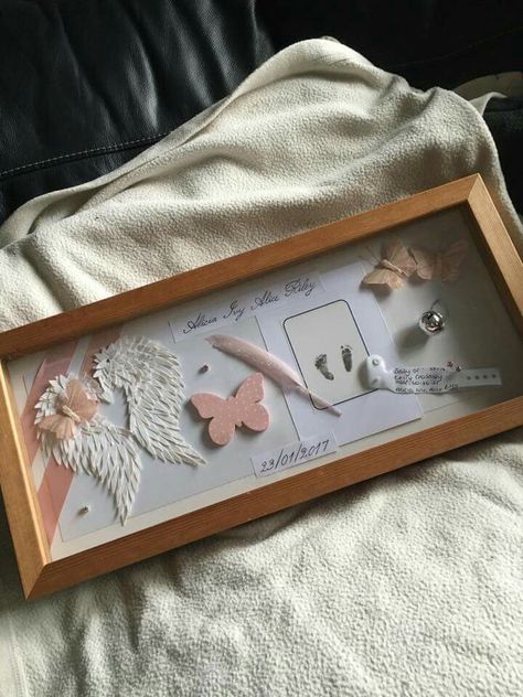 Newborn Shadow Box, Remembering Baby, Baby Loss Memorial Gift, Angel Baby Quotes, Angel Baby Gifts, Angel Baby Art, Baby Remembrance, Baby Shadow Box, Infant Loss Memorial