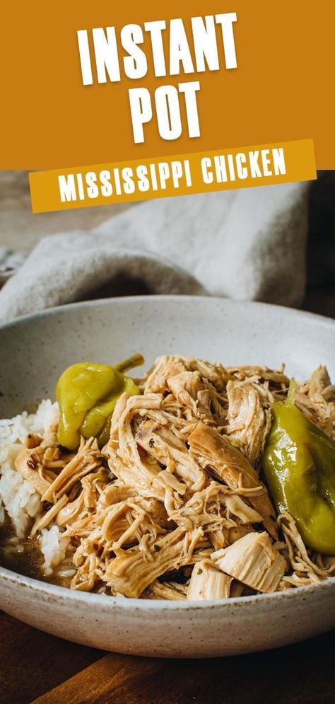 Instant Pot Mississippi Chicken, Roast Mississippi, Roast Crockpot, Mississippi Chicken, Mississippi Pot, Over Mashed Potatoes, Mississippi Pot Roast, Best Instant Pot Recipe, Instant Pot Dinner Recipes