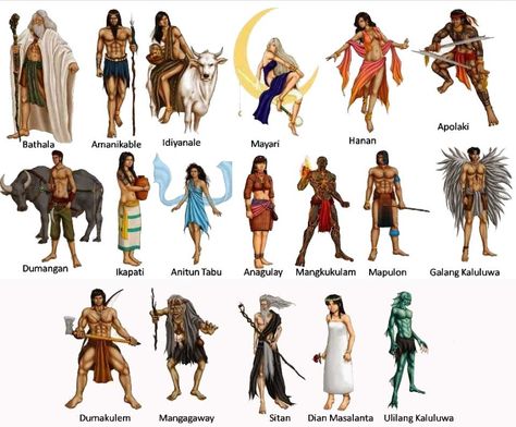 The stories of ancient Philippine mythology include deities, creation stories, mythical creatures, and beliefs. List of gods in Philippine Mythology. Filipino Mythology, Philippine Mythology, Mythology Creatures, Myths & Monsters, World Mythology, Filipino Art, Philippines Culture, Skirt Diy, Filipino Culture