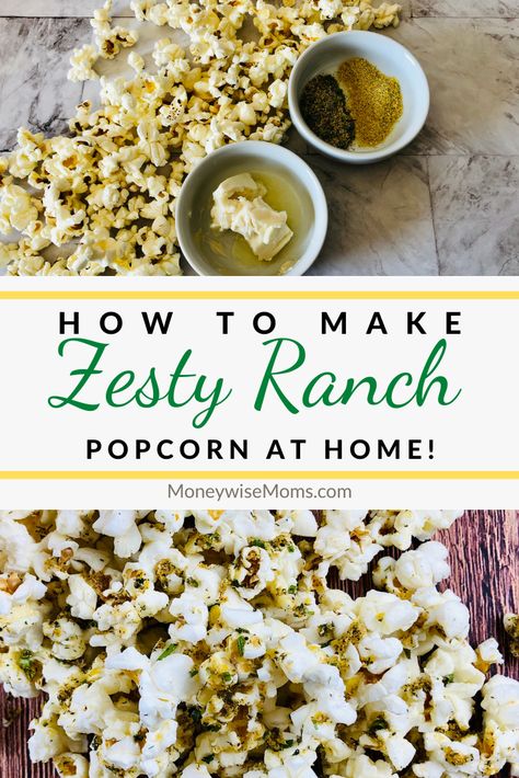 Ranch Popcorn Recipes, Savory Popcorn Recipes, Ranch Popcorn Seasoning, Popcorn Recipes Savory, Ranch Popcorn, Popcorn Seasoning Recipes, Cooking Popcorn, Flavored Popcorn Recipes, Popcorn Recipes Easy