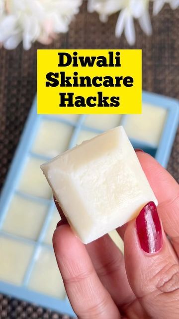 Anitha Sam on Instagram: "Get glowing skin for this Diwali with these 3 simple hacks! Follow @ani_beautydiy and @hthealthshots for more videos 📌 Save and try for later . . . Diwali Skincare Routine: Step 1: Cleansing Add 2 tbsp of honey in a cup of milk, mix well and freeze it. Use this frozen milk ice cube every day once as a cleanser to get clear glowing skin Step 2 Coffee Scrub Mix 2 tsp of any coffee powder and a tsp of coconut oil and massage your face and neck for 3 minutes and wash Ice Cubes For Face Skin Care, Sandalwood Powder, Skin Scrub, Clear Glowing Skin, Acne Scar Removal, Skin Patches, Dry Winter Skin, Exfoliating Scrub, Lighter Skin