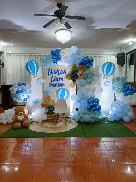 Baby Boy Baptismal Theme Ideas, Christening Backdrop Boy, Baptismal Decorations Boy Backdrops, Baptismal Decorations, Baptism Decorations Boy, Baptism Themes, Bautizo Ideas, Awning Window, Baby Boy Decorations