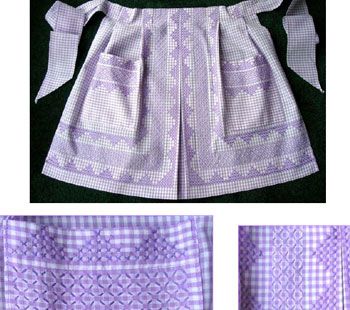 Guide to Gingham Embroidery … or … errr … Chicken Scratch! – NeedlenThread.com Chicken Scratch Patterns, Apron Pattern Free, Swiss Embroidery, Gingham Embroidery, Book Guide, Chicken Scratch Embroidery, I Can Only Imagine, Apron Pattern, Chicken Scratch