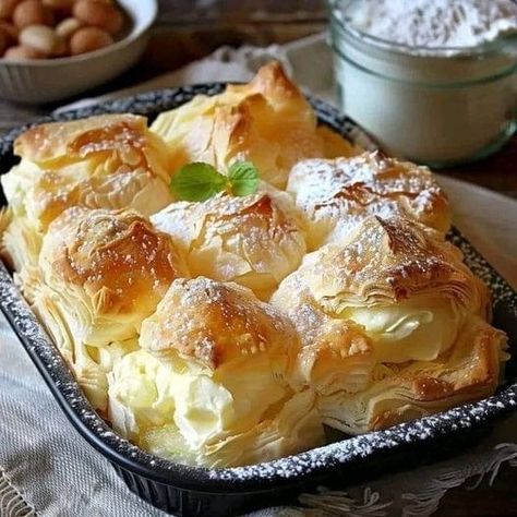 Description:Cream puffs are a classic French pastry known for their light, airy texture and rich, creamy filling. These delightful treats are perfect for special occasions or as an elegant dessert to impress your guests. This recipe guides you through the process of making cream puffs filled with smooth vanilla custard. Ingredients: For the Choux Pastry: […] Vanilla Custard Recipe, Homemade Cream Puffs, Cream Puff Filling, French Cream, Cooking Lover, Custard Recipes, Custard Filling, Phyllo Dough, Elegant Desserts