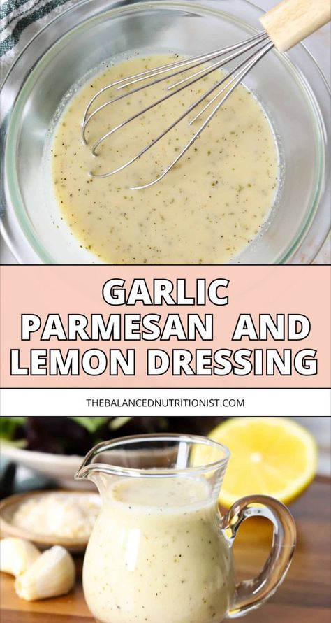 Enjoy a healthy lemon garlic salad dressing that brings a zesty twist to your salads. This garlic lemon blend is one of the most delicious salad dressings you'll find. It's a perfect combination of lemon salad dressings and garlic salad dressing. Follow this best salad dressing recipe ever for an easy homemade salad dressing that includes a hint of dressing with parmesan cheese. Lemon Garlic Salad Dressing Recipe, Lemon Garlic Dressing Recipe, Lemon Garlic Salad Dressing, Garlic Parmesan Dressing, Parmesan Dressing Recipe, Garlic Salad Dressing Recipe, Easy Healthy Salad Dressing, Salad Dressing Recipes Vinaigrette, Garlic Salad