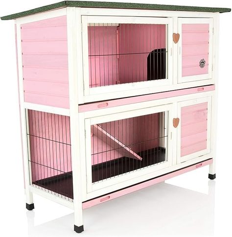 Cozy Pet Rabbit Hutch/Hide/Run Guinea Pig House Ferret Cage Rabbit Hutches in Pink RH04P. (We do not ship to the Channel Islands.) : Amazon.co.uk: Pet Supplies Aesthetic Guinea Pig Cage, Tiny Farm, Ferret Cage, Bunny Hutch, Guinea Pig House, Pig House, Bunny Cages, Rabbit Hutch, Guinea Pig Cage