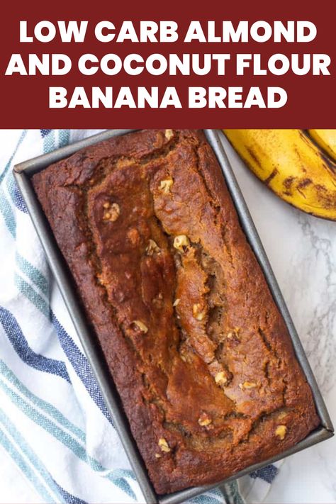 Almond And Coconut Flour Banana Bread Vegan Almond Flour Banana Bread, Banana Bread Coconut Flour, Gluten Free Banana Bread Coconut Flour, Low Carb Banana Bread, Coconut Flour Banana Bread, Flours Banana Bread, Gluten Free Banana Bread, Banana Nut Bread, Coconut Flour