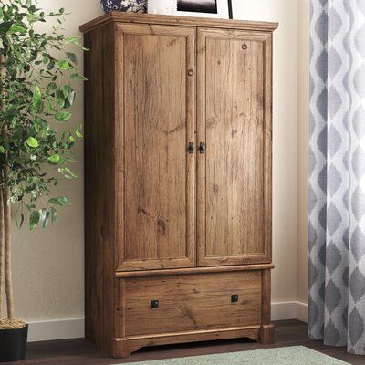 Three Posts™ Orviston Armoire | Wayfair Solid Wood Armoire, Armoire Dresser, Tv Armoire, Wood Armoire, Armoires & Wardrobes, Bedroom Armoire, Cabinet Ideas, Wardrobe Armoire, Wardrobe Closet