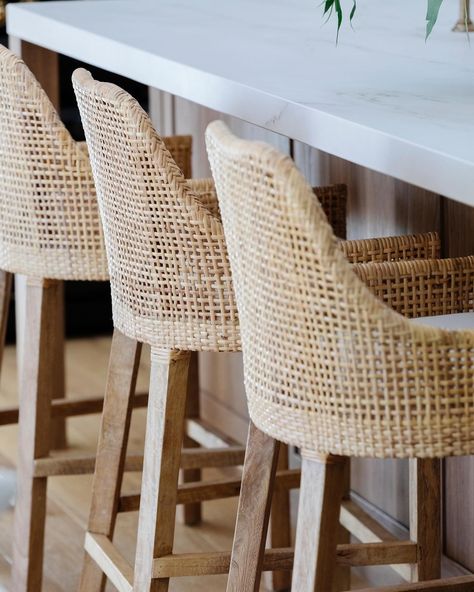 Take a seat in organic luxury with the Tamba Bar Chairs. The perfect textured addition to your kitchen bench 🌾 ⠀⠀⠀⠀⠀⠀⠀⠀⠀ #furniture #home #interiors #interiorstyling #homedecor #interiordesign #ozdesign Organic Luxury, Kitchen Bench, Kitchen Benches, Kitchen Stools, Take A Seat, Home Interiors, Bar Chairs, Bench Furniture, Stools