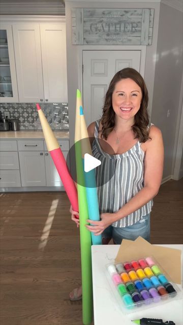 YWM Family on Instagram: "📚 🍎 Save and comment “Back to School” and I’ll send you all supplies you need to make these giant colored pencils right to your inbox!  These make great party decorations or photo props. 😃 If you think these are fun, make sure to share this video with a friend!

Did you know you can easily shop our videos on LTK?  Just search for YWM_Family.  Make sure to follow us there too for exclusive in-app content. 💕

#BackToSchoolPhotos #BackToSchool2024 #BackToSchoolCrafts #BackToSchoolParty #FunPhotoProps #BackToSchoolDIY" Kids Church Decor, Giant Pencil, Diy Pencil, Back To School Crafts, Back To School Party, Photo Organization, Hobbies And Interests, Pretty Packaging, Visual Display