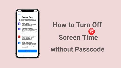 No Option for Forgot Screen Time Passcode How To Turn Off Screen Time Without The Password, Unlock Screen, Unlock Iphone, Parental Control, Face Id, Iphone Screen, Phone Icon, Privacy Screen, Screen Time