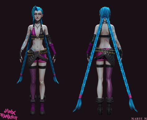 Jinx the loose cannon front by Azraele on DeviantArt Cosplay Jinx, Lol Jinx, Cosplay Reference, Jinx Cosplay, Cosplay Cosplay, Jinx League Of Legends, League Of Legends Characters, Lol League Of Legends, Female Character