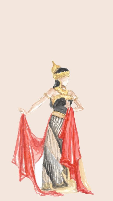 Tari Jaipong Art, Jawa Art, Nusantara Art, Tari Tradisional, Fabric Paint Diy, Dancing Drawings, Iphone Wallpaper Stills, Indonesian Art, Architecture Concept Drawings