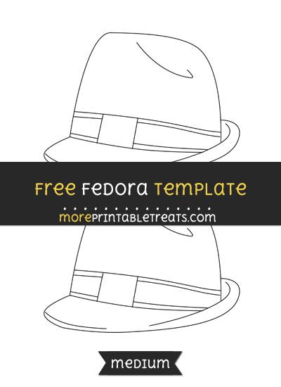 Free Fedora Template - Medium Free Fedora Hat Pattern, Fedora Hat Pattern Free, Diy Fedora Hat How To Make, Adjustable Fedora Felt Hat For Outdoor Activities, Cleo Fedora Hat Pattern, Adjustable Fedora Felt Hat For Festival, Leather Hat Pattern Pdf, Hat Template Free Printable, Fedora Hat Pattern