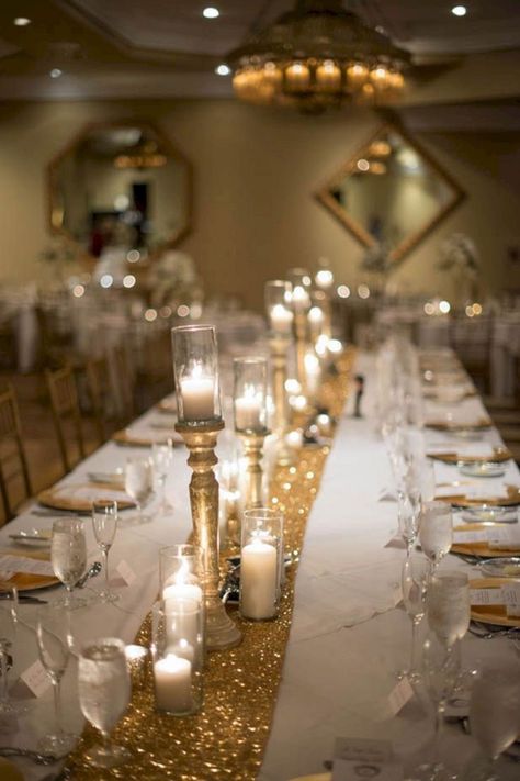 Luxury and Elegant Gold Wedding Decorations 50th Wedding Anniversary Decorations, Gold Wedding Reception, 50th Wedding Anniversary Party, Wedding Anniversary Decorations, 50th Anniversary Party, Gold Wedding Theme, Golden Wedding Anniversary, Gold Wedding Decorations, Golden Anniversary