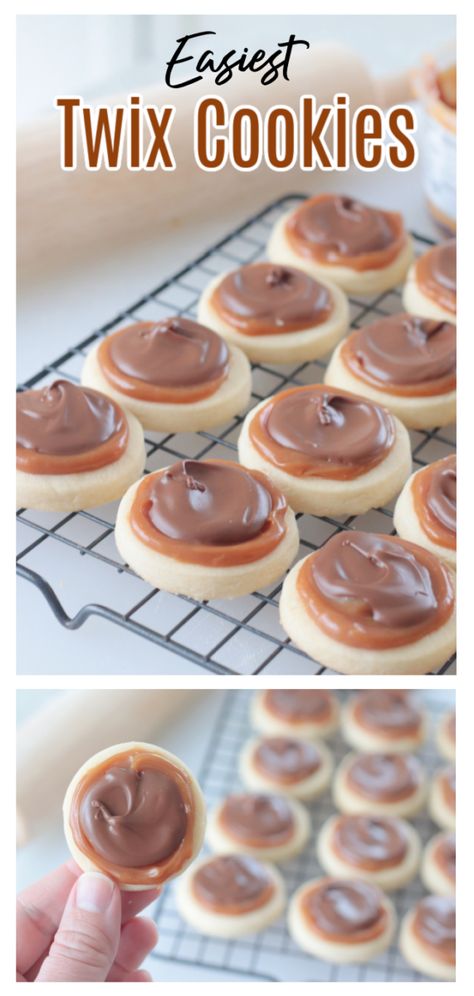 Twix Recipe, Cookies Recipe Video, Cookie Recipe Video, Chocolate Shortbread Cookies, Cookie Base, Cookie Toppings, Twix Cookies, Buttery Shortbread Cookies, Cookie Table