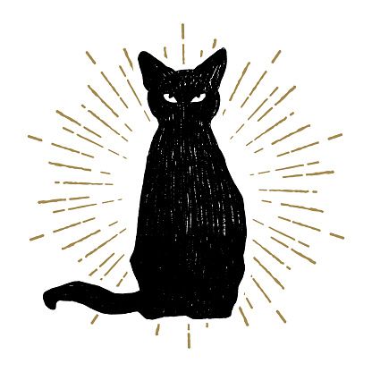 Vintage Cat Retro - Free image on Pixabay Black Cat Vector, Cat Vector Illustration, Black Cat Drawing, Black Cat Illustration, Halloween Icon, Vintage Halloween Images, Black Cat Tattoos, Vintage Halloween Costume, Halloween Labels