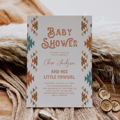 Create your own Invitation | Zazzle Southwest Baby Shower, Southwestern Baby Shower, Cowgirl Baby Shower Invitations, Western Baby Shower Invitations, Cowboy Baby Shower Invitations, Cowgirl Baby Showers, Cowgirl Baby, Cowboy Baby Shower, Western Baby