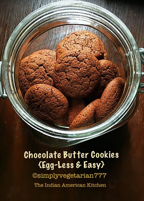 Chocolate Cookies - Eggless & Easy, how to make cookies without eggs, home made chocolate cookies recipe, chocolate shortbread recipe, kids can bake recipe Cookies Without Eggs, Cookies Eggless, Cookies Shortbread, Eggless Cookies, Shortbread Biscuits, Eggless Recipes, Make Cookies, Eggless Baking, Chocolate Cookie Recipes