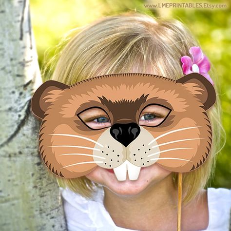 Beaver Printable Mask Castor Rodent Halloween Costume Woodland | Etsy Printable Animal Masks, Printable Mask, Mask Printable, Punxsutawney Phil, Photo Halloween, Printable Masks, Masks Crafts, Australia Animals, Printable Animals