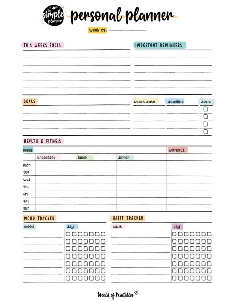 Personal Planner Ideas, Student Daily Planner, Meal Planner Printable Free, Journal Manifestation, Life Planner Organization, Daily Planner Printables Free, Daily Routine Planner, Journal Pages Printable, Study Planner Printable