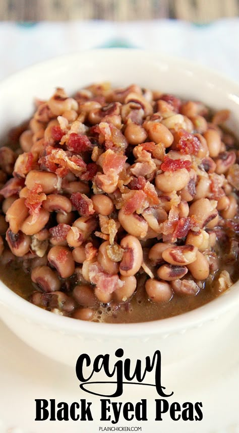 Cajun Black-Eyed Peas | Plain Chicken® Blackeyed Pea Recipes, Black Eyed Peas Recipe, Peas Recipe, Cajun Cooking, Plain Chicken, New Year's Food, Creole Recipes, Weekly Meal Plan, Pea Recipes