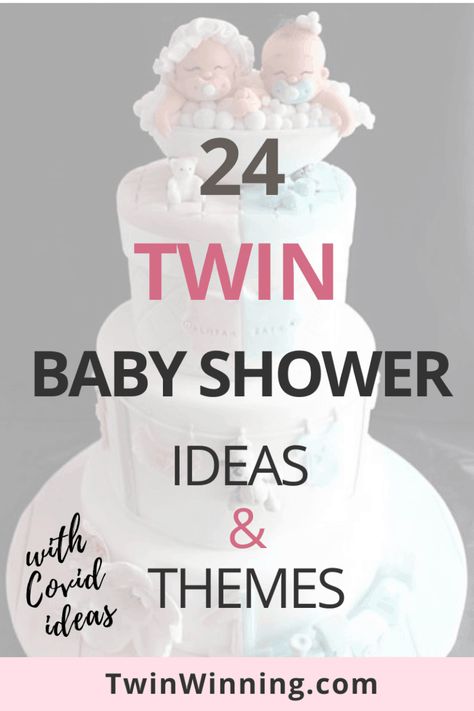 Twin Baby Shower Ideas - 24 Unique and fun Themes - Twin Winning Twin Baby Shower Ideas, Baby Shower Ideas Themes, Twin Boy And Girl Baby Shower, Twin Baby Shower Decorations, Twin Baby Shower Theme, Twin Baby Shower Gifts, Twin Boys Baby Shower, Pregnant With Twins, Twin Baby Boys