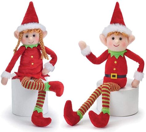 Elf Boy, Elf Decorations, Whimsical Accessories, Girl Elf, Christmas Elves, Fun Christmas Decorations, Elf On The Shelf Ideas, Birthday Gifts For Boys, Christmas Plush