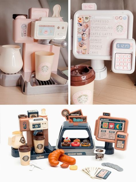 Coffee Toy, Colorful Cafe, Cute Lunch Boxes, Kids Toy Shop, Kids Cafe, Star Coffee, Perfume Set, Toy Food, Cute Cafe