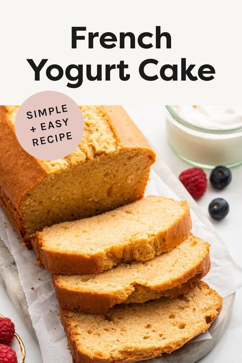 French Yogurt, French Yogurt Cake, Clean Eating Sweets, Healthy Smash Cake, Greek Yogurt Cake, Olive Oil Cake Recipe, Strawberry Cake Easy, Oatmeal Cake, Recipe For Kids