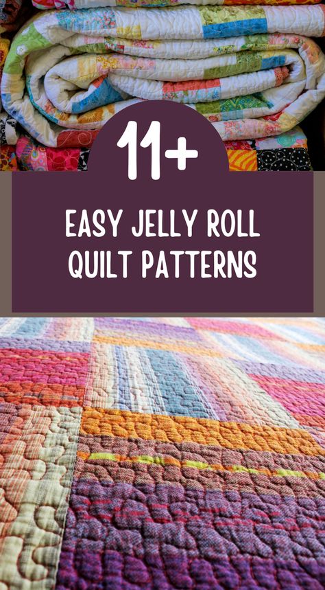 "Discover the joy of quilting with these easy jelly roll quilt patterns! Unleash your creativity and make stunning quilts effortlessly using pre-cut jelly rolls. Whether you're a beginner or a seasoned quilter, these patterns offer a perfect blend of simplicity and beauty. Dive into a world of vibrant colors, charming designs, and cozy creations. Pin now and start your quilting adventure today!" 3 Dudes Jelly Roll Quilt Pattern, Free Quilt Patterns Using Jelly Rolls, Easy Strip Quilts, Jelly Roll Quilt Patterns Easy, Easy Jelly Roll Quilt Patterns Free, Jellyroll Quilts Patterns Free Easy, One Jelly Roll Quilt Patterns Free, Quilts From Jelly Rolls, Free Jelly Roll Quilt Patterns Simple