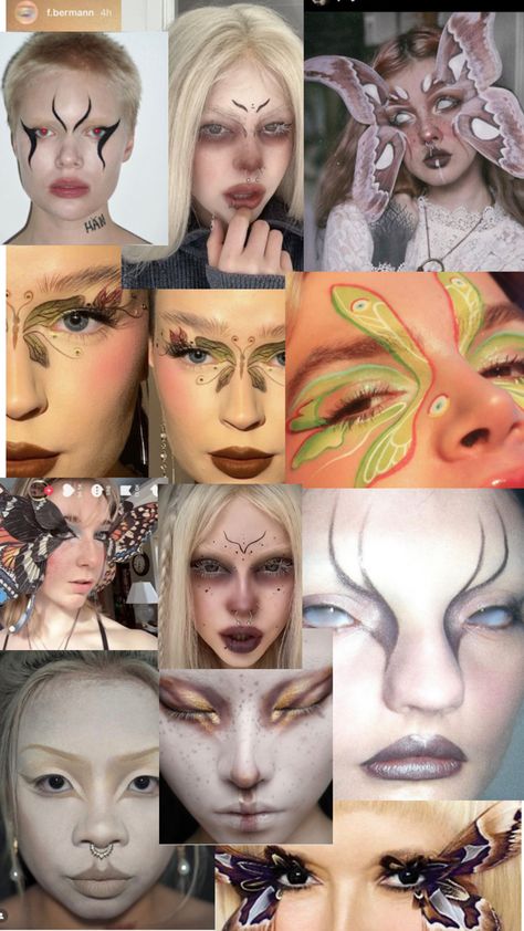 morh inspired makeup looks for any cute costume Moth Makeup, Moth Costume, Work Makeup, Costume Makeup, Halloween Makeup, Moth, Halloween, Makeup, Beauty