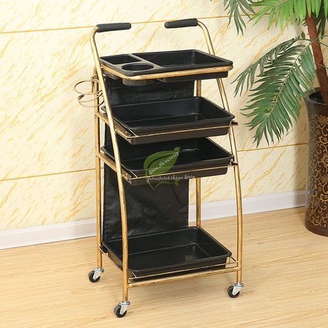 Hairdressing Cart Hair Salon Stroller Hairdressing Tool Car Beauty Cart Barber Shop Stroller Hairdressing Bar Table _ - AliExpress Mobile Salon Cart, Hair Salon Furniture, Small Salon, Salon Trolley, Salon Suites Decor, Business Branding Inspiration, Hair Salon Decor, Salon Suites, Rolling Cart