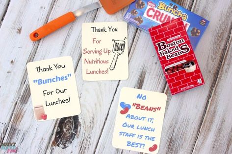 School Lunch Hero Day, Candy Sayings Gifts, Candy Sayings, Appreciation Gift Ideas, Class Gifts, School Nutrition, Candy Quotes, Art Activities For Toddlers, Wake Ideas