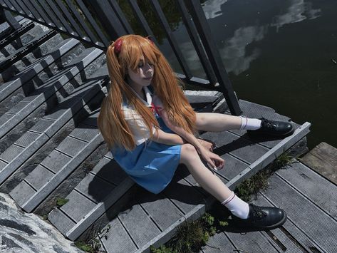 Сорью Аска Ленгли косплей , Аниме евангелион Asuka Langley Cosplay, Asuka Cosplay, Evangelion Cosplay, Comic Con Costumes, Cosplay Inspo, Asuka Langley, Visual Board, Reference Images, Neon Genesis Evangelion