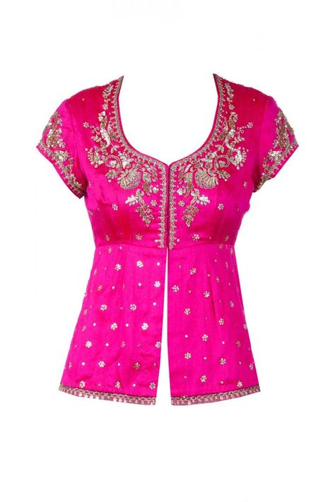 Rajputi Blouse, White Net Lehenga, Hot Pink Blouse, Long Blouse Designs, Indian Ethnic Wear For Women, Kids Blouse Designs, Designer Lehengas, Lehenga Blouse Designs, Ethnic Wear For Women