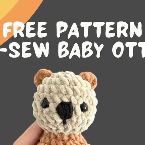 Crochet Professor on Instagram: "New free pattern is up on the blog!  This no-sew baby otter is quick and easy make guaranteed to be a hit at markets. Let me know what you think!  #freecrochetpattern #freeamigurumipattern #crochetotter #otter #crochet #amigurumi" No Sew Amigurumi Free Pattern, Otter Crochet, Crochet Otter, Otter Christmas, No Sew Amigurumi, Baby Otter, Sew Baby, Baby Otters, No Sew