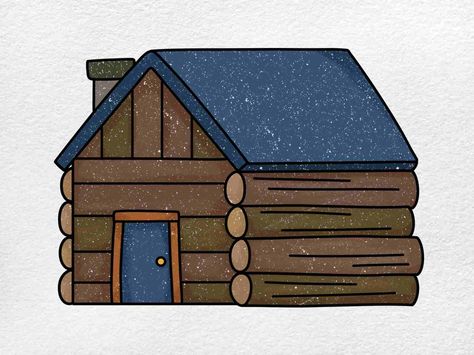 So you want to discover how to draw log cabin? Cabin Drawing, How To Draw Painting, Simple Cabin, Art For Kids Hub, Cute Cabins, Draw Realistic, Drawing Software, Coaster Art, Cabin Art