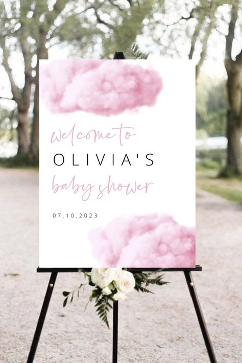 On Cloud Nine Baby Shower Theme Girl, Cloud Theme Baby Shower Ideas Girl, Pink Clouds Baby Shower Theme, Clouds Baby Shower Theme Girl, Pink Cloud Baby Shower Theme, Cloud 9 Baby Shower Theme Girl, Heaven Sent Baby Shower Themes Girl, Cloud Baby Shower Theme Girl, Cloud Nine Baby Shower Theme