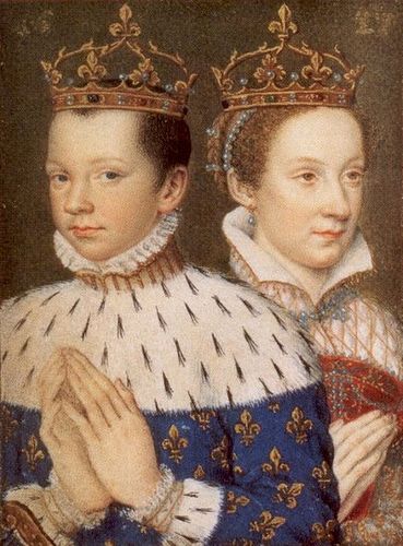 Mary, Queen of Scots, with her husband, King Francis II of France. Mary and Francis grew up together and were devoted to each other. Mary Of Guise, Marie Stuart, Catherine De Medici, Queen Of Scots, Tudor Dynasty, French Royalty, Tudor Era, King Henry Viii, Tudor History